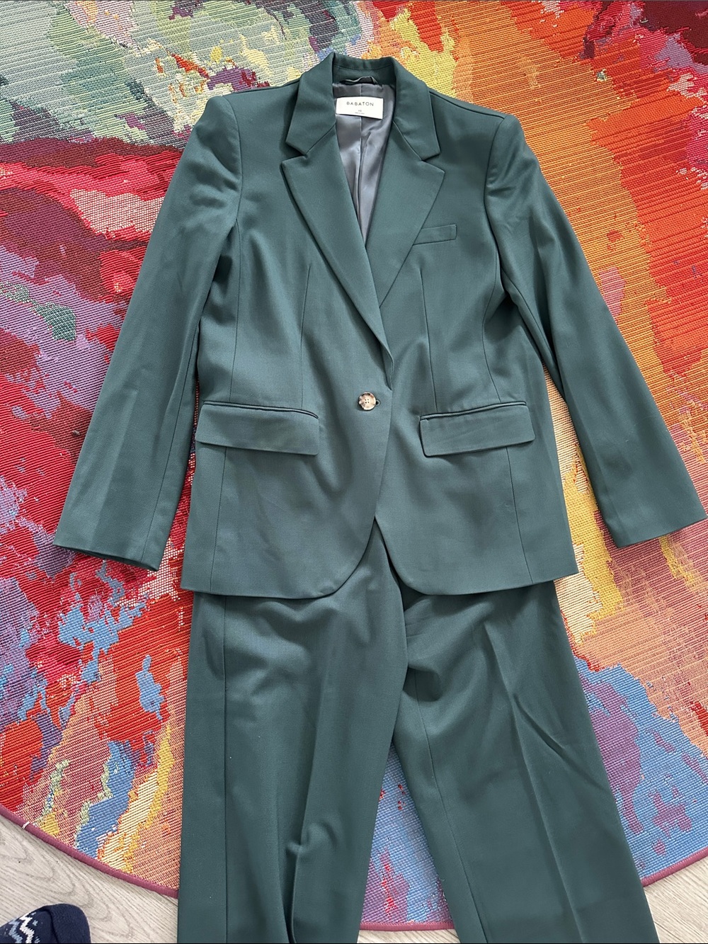 Aritzia Babaton suit -  Dark Green Women's Tailored Blazer and Pants Set